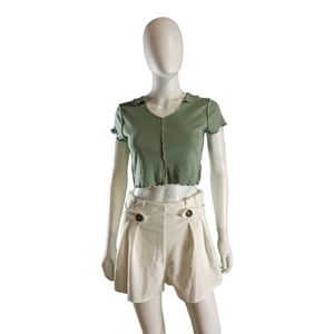 Iris High Rise Short White S